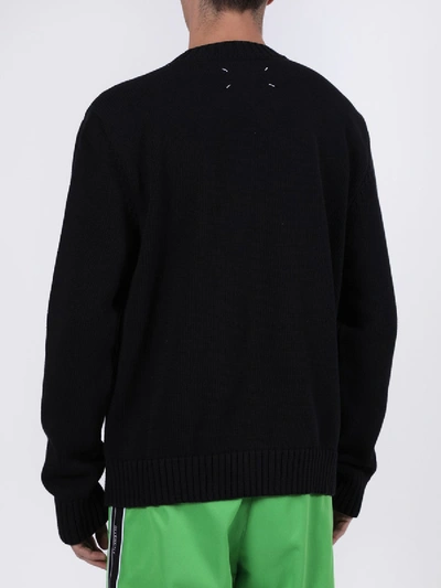 Shop Maison Margiela 'memory Of' Label Knitted Sweater