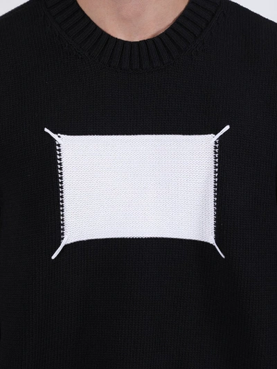 Shop Maison Margiela 'memory Of' Label Knitted Sweater