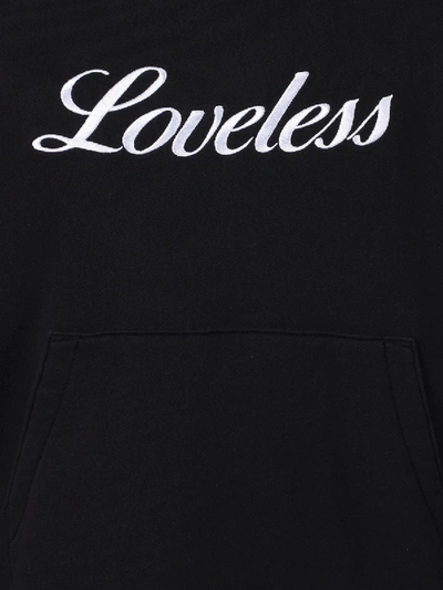 Shop Amiri Loveless Embroidered Hoodie In Black