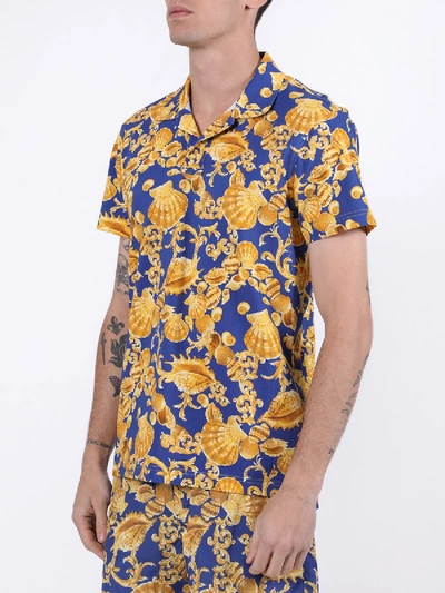 Shop Orlebar Brown Felix X Baroque Seashell Polo In Blue