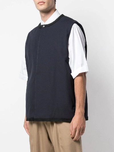 Shop Oamc Woven Lithium Vest In Blue