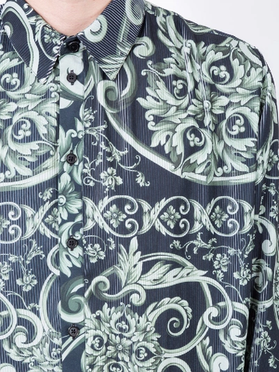 Shop Martine Rose Pleated Baroque Print Shirt