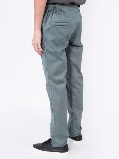 Shop Julien David Blue Slim-fit Pants