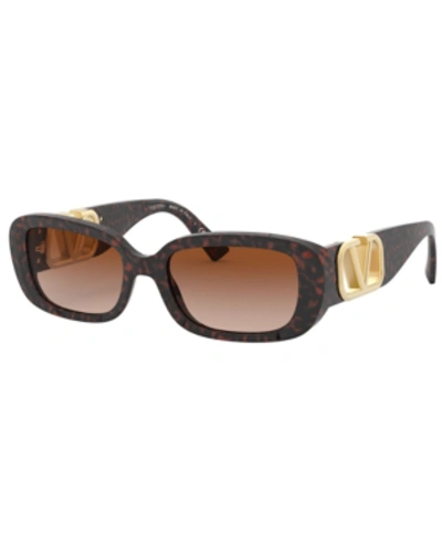 Shop Valentino Sunglasses, Va4067 53 In Havana/gradient Brown