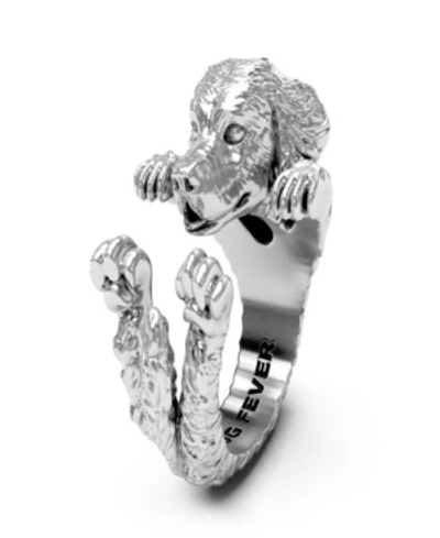 Shop Dog Fever Golden Retriever Hug Ring In Sterling Silver