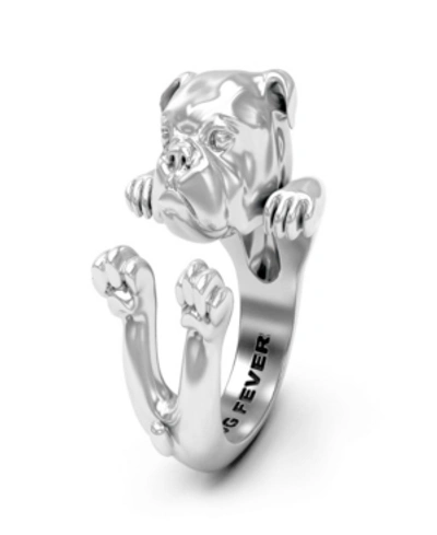 Shop Dog Fever English Bulldog Hug Ring In Sterling Silver