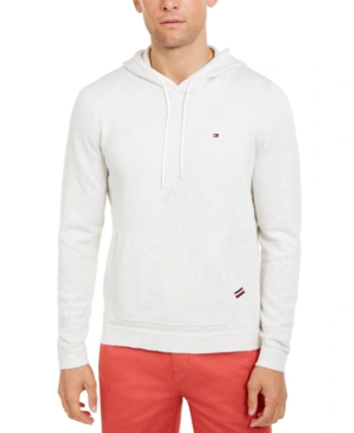 Shop Tommy Hilfiger Men's Victor Regular-fit Solid Hoodie In Bright White Heather