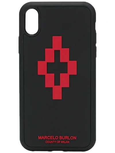Shop Marcelo Burlon County Of Milan Logo Print Iphone Xr Case In Black