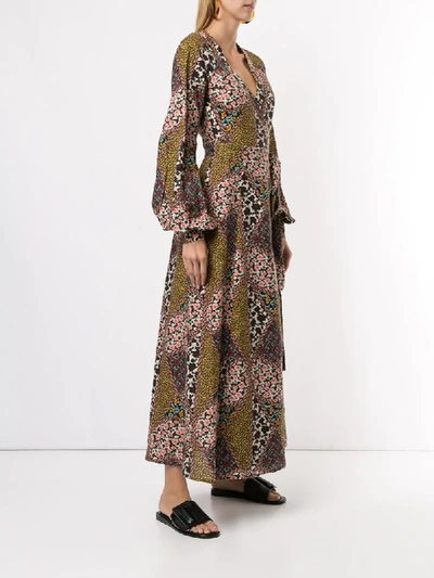 Shop The Upside Mixed Floral-print Wrap Dress In Multicolour