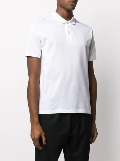 Shop Bottega Veneta Short-sleeve Polo Shirt In White