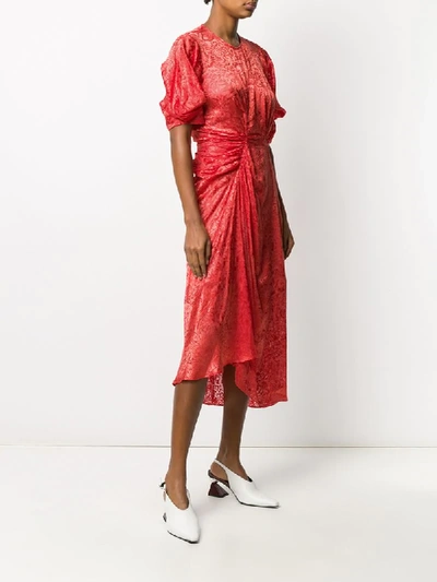 Shop Preen By Thornton Bregazzi Lally Satin Dress In Red