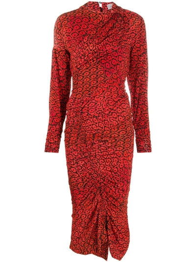 Shop Preen By Thornton Bregazzi Damaris Smocked Dress In Red