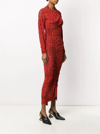 Shop Preen By Thornton Bregazzi Damaris Smocked Dress In Red