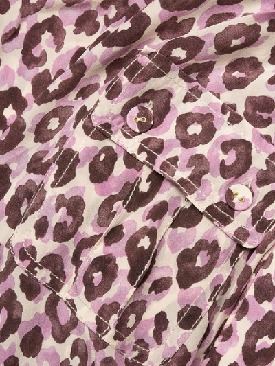 Shop Zimmermann Super Eight Silk Leopard Print Dress In Purple