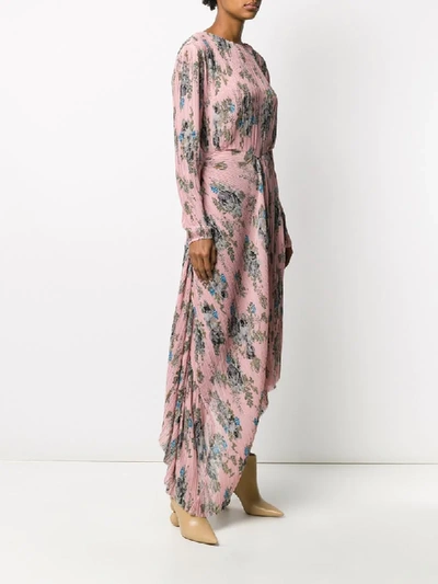 Shop Preen By Thornton Bregazzi Delanyey Pleated Dress In Pink