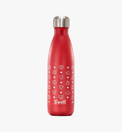 Shop Mcm S'well X  Stainless Steel Water Bottle In Red | Chinese Red