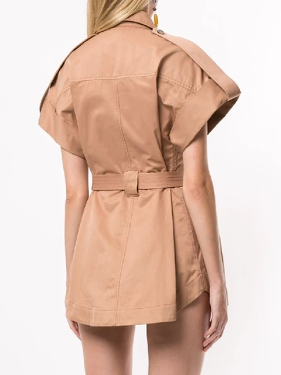 Shop Acler Delton Shirt Dress In Brown