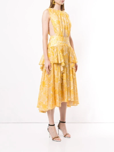 Shop Acler Grosvenor Dress In Yellow