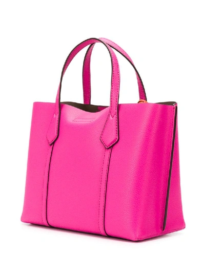 Shop Tory Burch Lacquered-edge Tote Bag In Pink