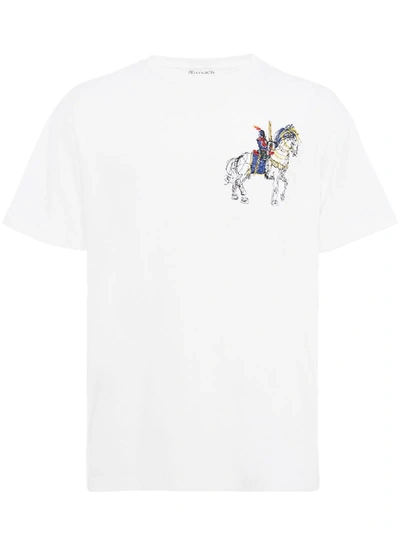 Shop Jw Anderson Camelot Embroidery T-shirt In White
