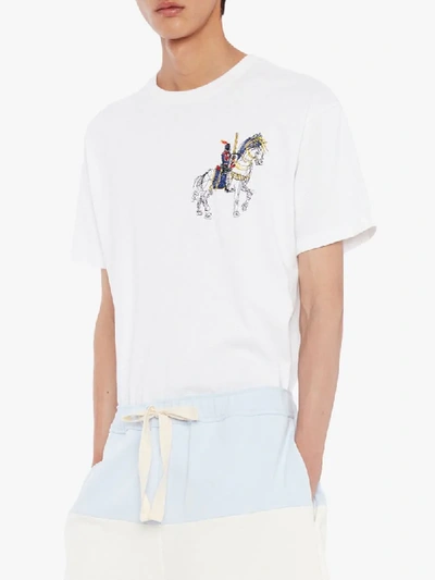 Shop Jw Anderson Camelot Embroidery T-shirt In White