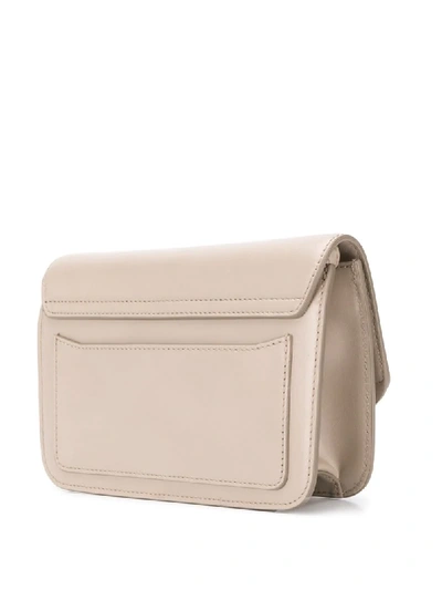 Shop Chloé C-logo Crossbody Bag In Grey