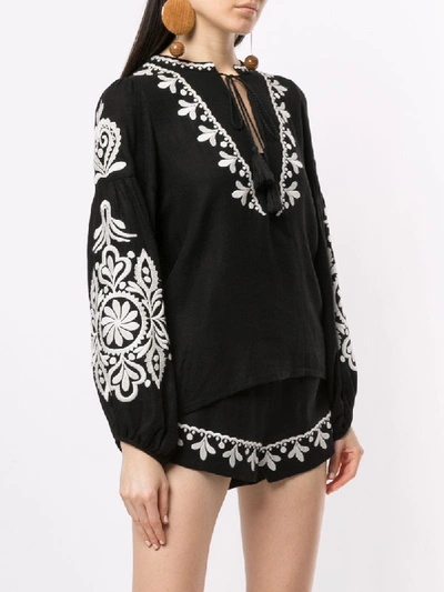 Shop We Are Kindred Positano Blouse In Black