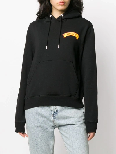 Shop Fiorucci Cheetah Relaxed-fit Hoodie In Black