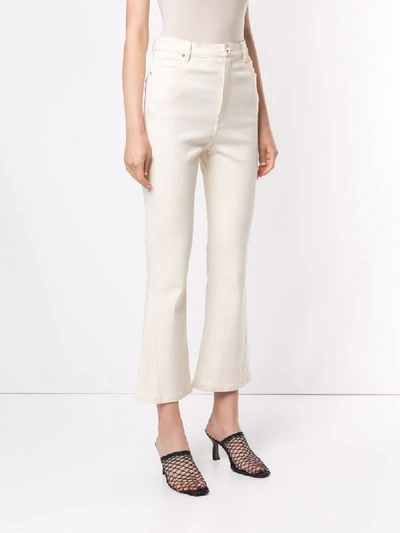 Shop Acler Lewis Denim Jeans In White