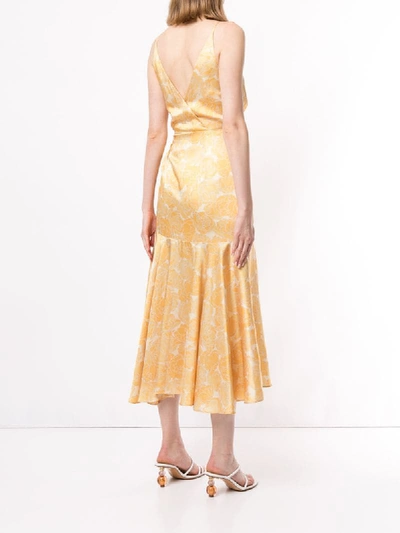 Shop Acler Dana Wrap Dress In Yellow