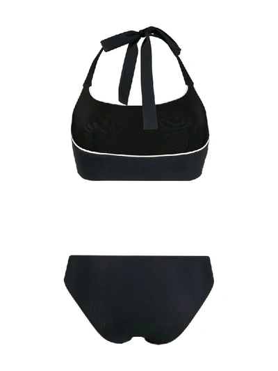 Shop Dolce & Gabbana Dg Logo Print Bikini In Black