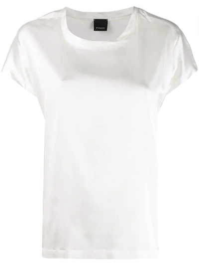 Shop Pinko Satin Finish Blouse In White