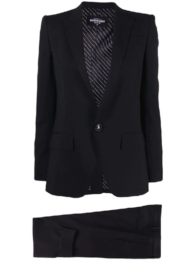 Shop Dsquared2 Cropped Trouser Suit In Black