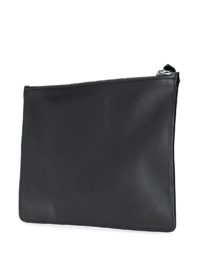 Shop Marcelo Burlon County Of Milan Wings-print Clutch Bag In Black