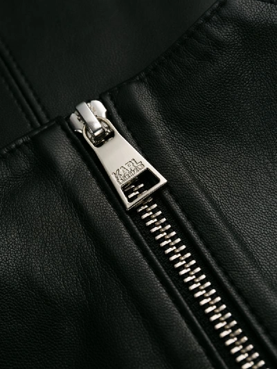 Shop Karl Lagerfeld Contrast Belted Top In Black