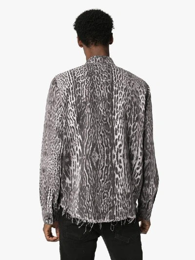 Shop Amiri Animal-print Cotton Shirt In White