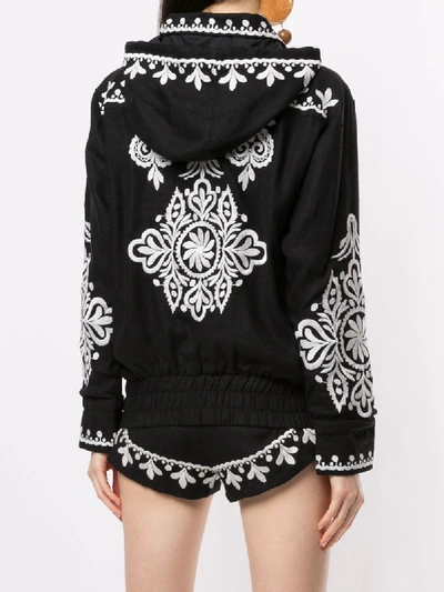 Shop We Are Kindred Positano Embroidered Bomber Jacket In Black