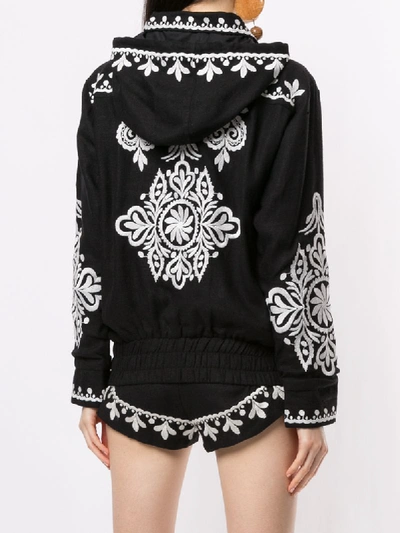We Are Kindred Positano Embroidered Bomber Jacket In Black