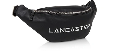 Shop Lancaster Designer Handbags Street Black Belt Bag In Noir