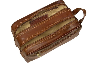 Shop Chiarugi Travel Bags Handmade Brown Genuine Italian Leather Toiletry Travel Kit