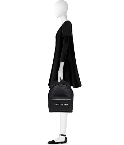 Shop Lancaster Designer Handbags Street Black Backpack In Noir