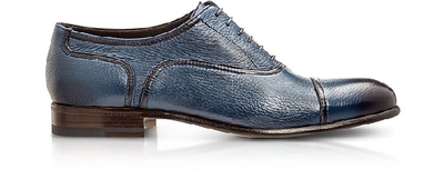 Shop Moreschi Shoes Nice Blue Deerskin Oxford Shoes