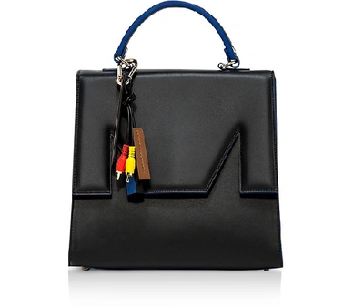 Shop Msgm Handbags M Top Handle Large Satchel Bag In Black