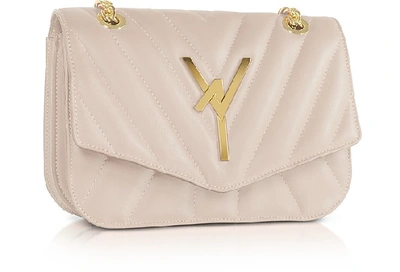 Shop Atelier V1 Designer Handbags Arcadia Quilted Leather Shoulder Bag In Nude