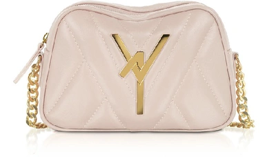 Shop Atelier V1 Designer Handbags Attica Quilted Leather Camera Bag In Nude