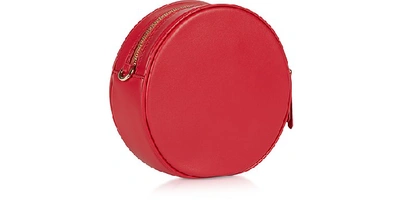 Shop Furla Handbags Swing Mini Round Crossbody Bag In Strawberry Red