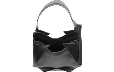 Shop Giaquinto Designer Handbags Giselle Leather Shoulder Bag In Noir