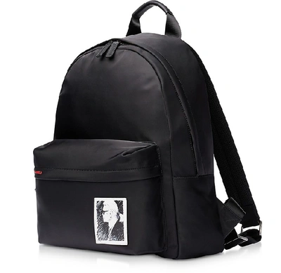 Shop Karl Lagerfeld Designer Handbags Karl Legend Nylon Backpack In Noir