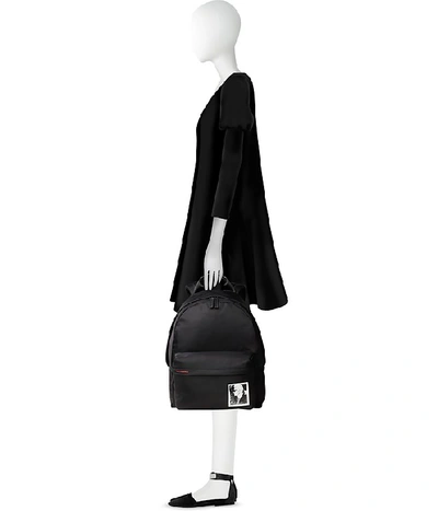 Shop Karl Lagerfeld Designer Handbags Karl Legend Nylon Backpack In Noir