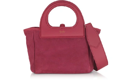 Shop Max Mara Handbags Two-tone Reversible Nano Top Handle Bag In Fuchsia